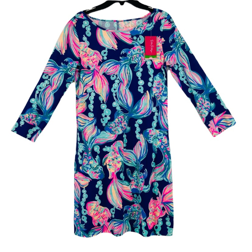 Lilly Pulitzer Going Coastal Marlowe NWT Goldfish koi fish dress. SIZE XS